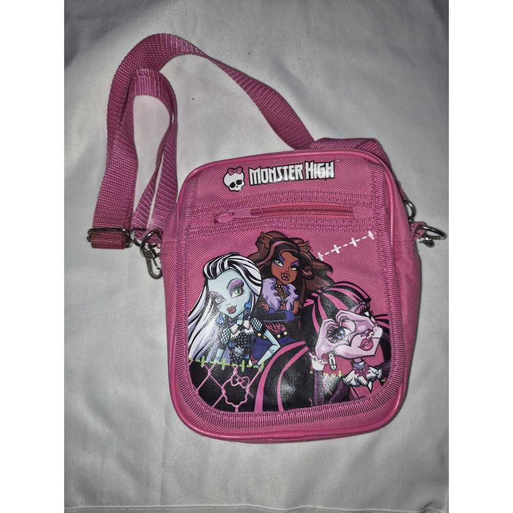 Monster High 2013 Pink Crossbody Bag - Frankie/Clawdeen/Draculaura - One SizeMon